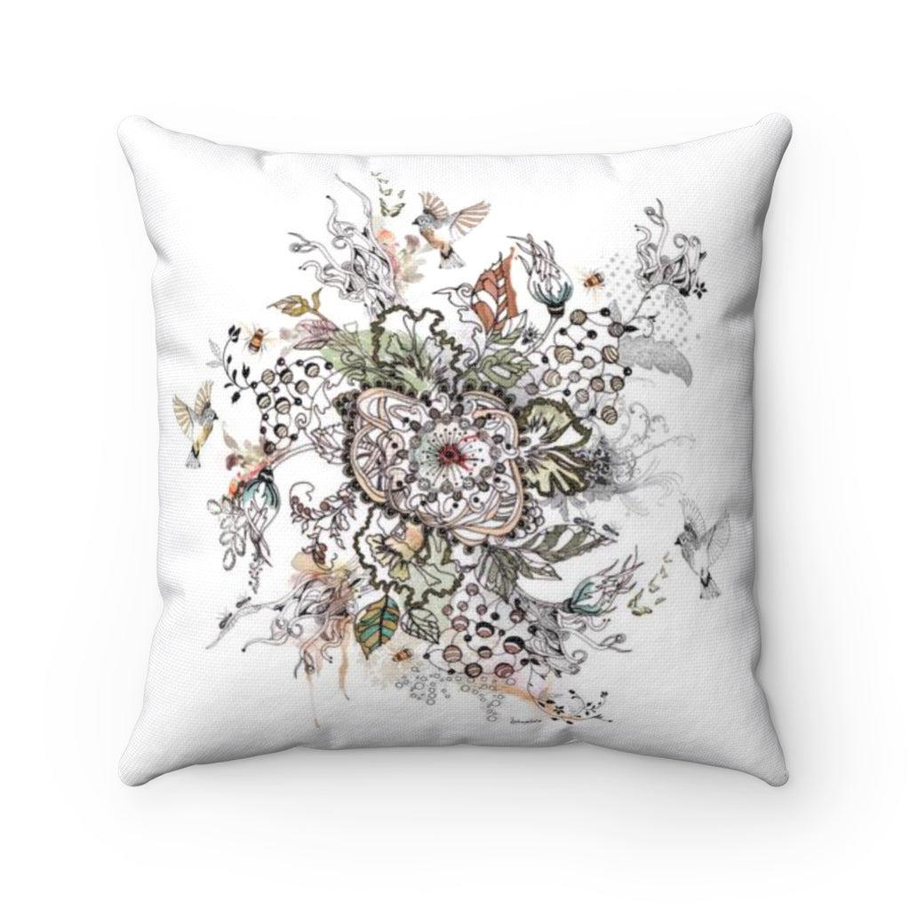 Boho pillow - Floral throw pillow - Liz Kapiloto Art & Design