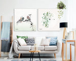 2 Canvas Art of Nature, above Sofa with Pillows | Liz Kapiloto Art & Design
