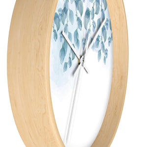 Blue Leaves Wall Clock - Liz Kapiloto Art & Design