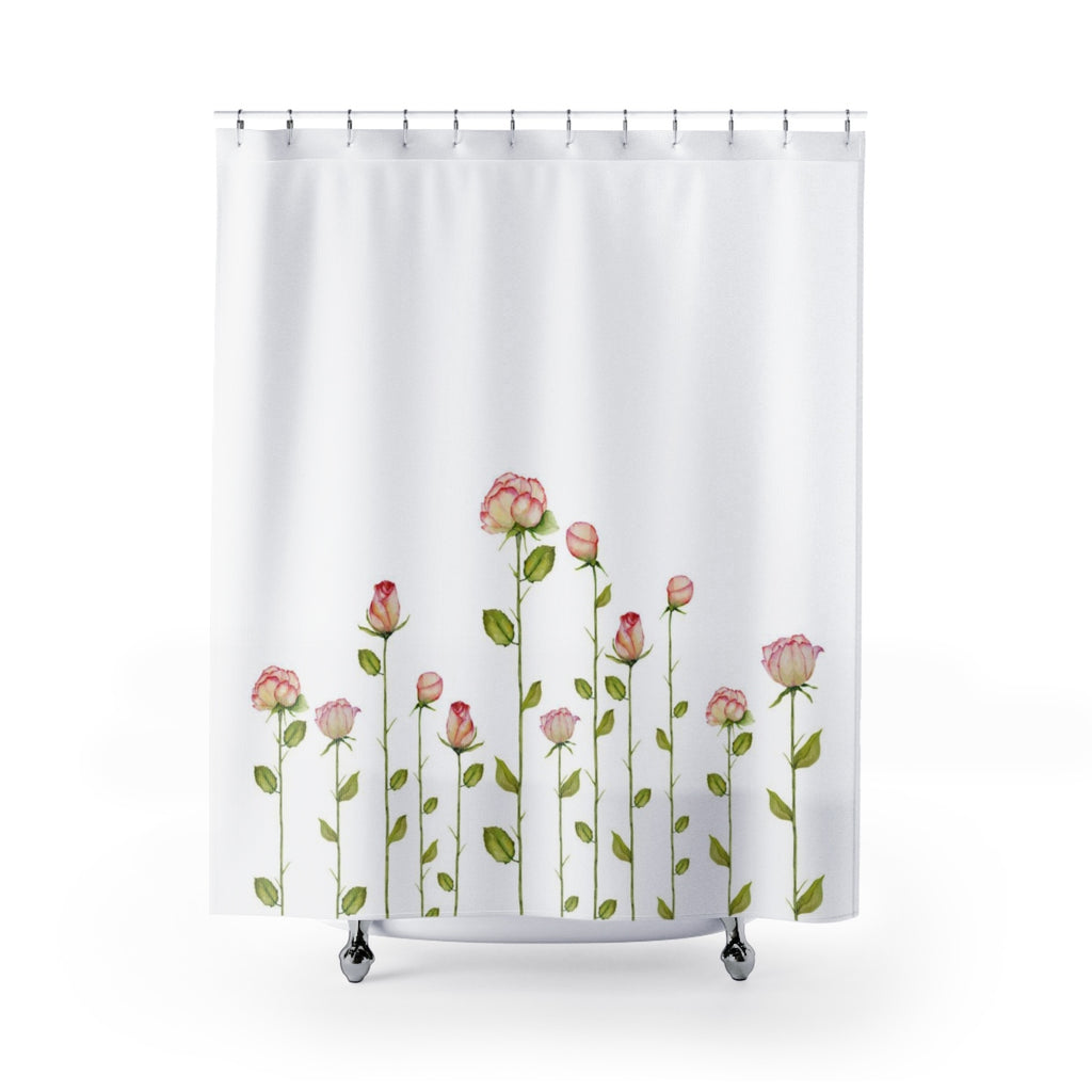 Rose Flower Shower Curtain - Liz Kapiloto Art & Design