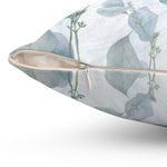 Gray Blue Leaf decorative Pillow - Liz Kapiloto Art & Design
