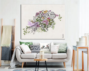 Floral Bird Painting - Liz Kapiloto Art & Design