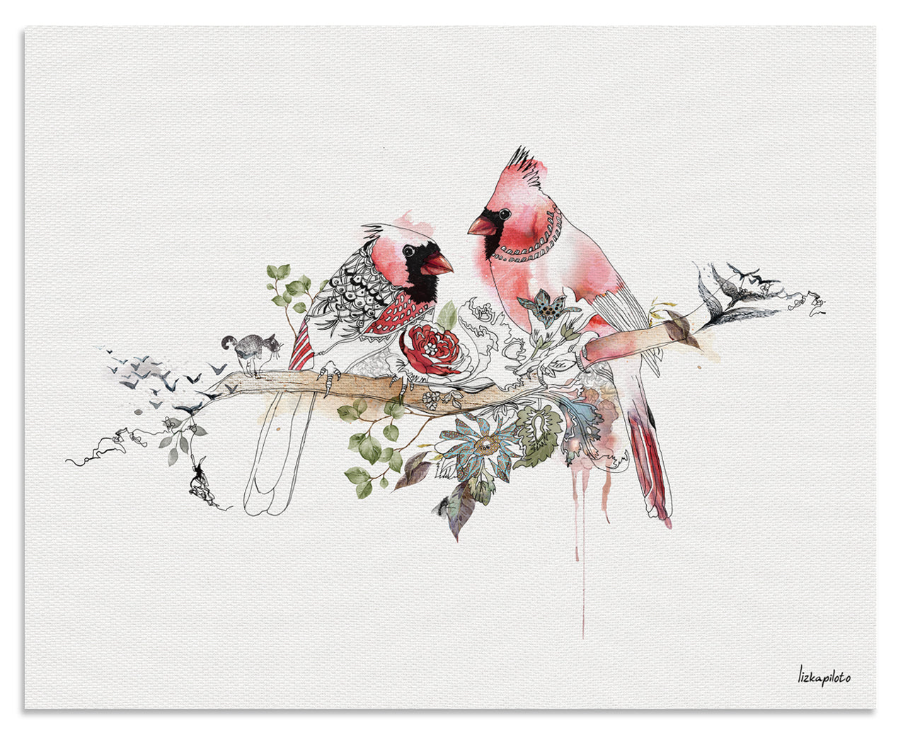 Cardinals Painting - Liz Kapiloto Art & Design