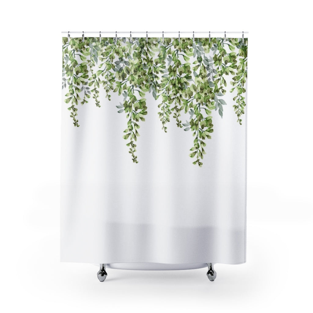 Green Leaves Shower Curtain - Liz Kapiloto Art & Design