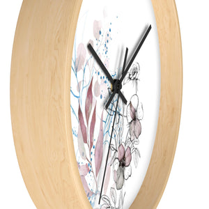 Purple Flower Wall Clock - Liz Kapiloto Art & Design