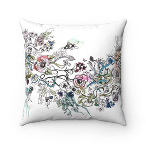 Floral throw pillow - Liz Kapiloto Art & Design