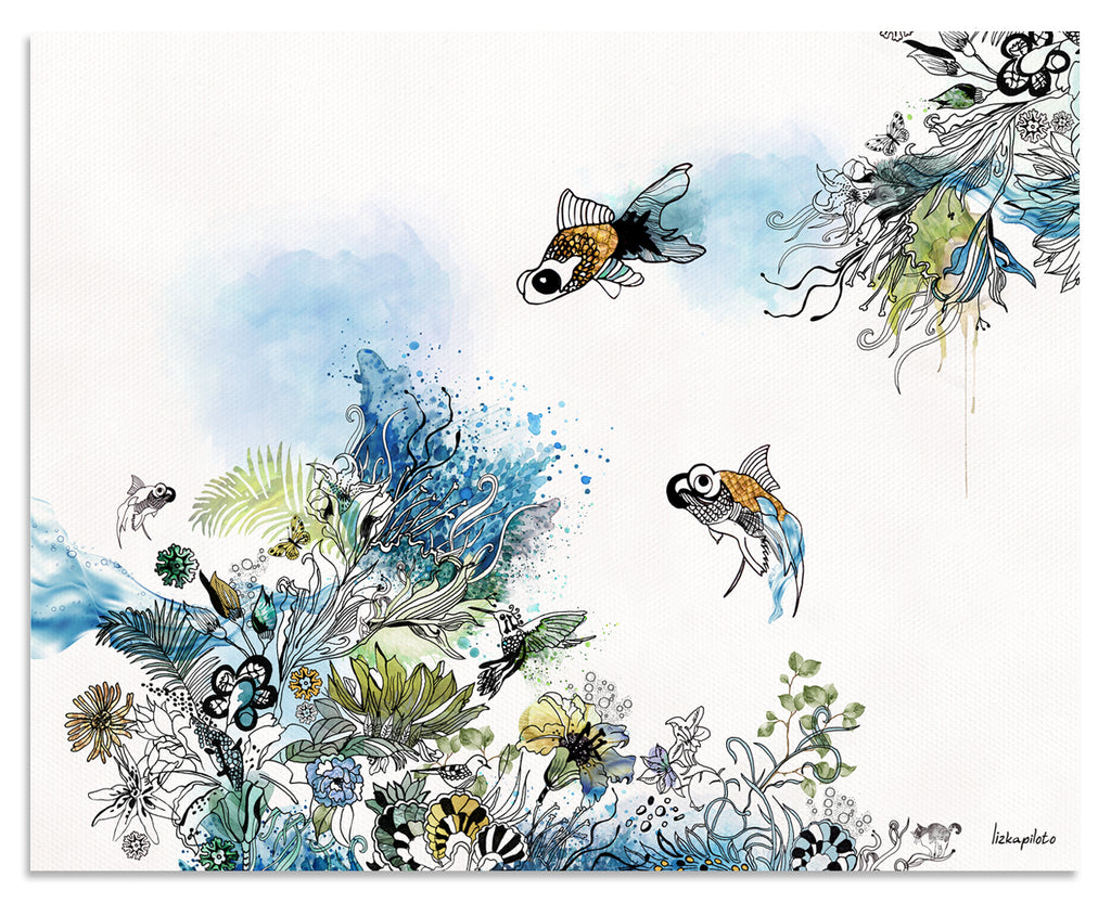 Goldfish Painting - Liz Kapiloto Art & Design