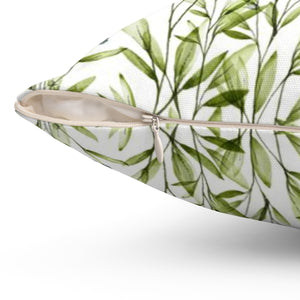 Side view of green decorative pillow - Liz Kapiloto Art & Design