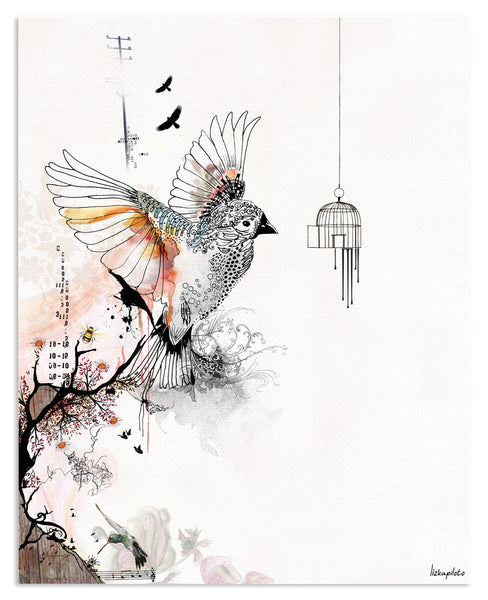 Buy Bird Pencil Drawing Fine Art Bird Art Print of My Hand Drawn Online in  India  Etsy
