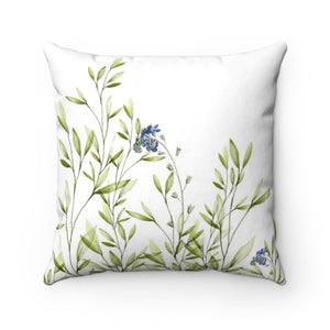 Botanical green decorative throw pillow - Liz Kapiloto Art & Design
