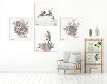 Gallery Wall Set on a White Wall- Liz Kapiloto Art & Design