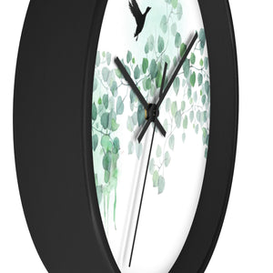 Turquoise Leaves Wall Clock - Liz Kapiloto Art & Design