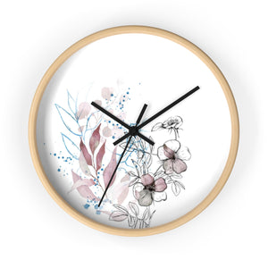 Purple Flower Wall Clock - Liz Kapiloto Art & Design