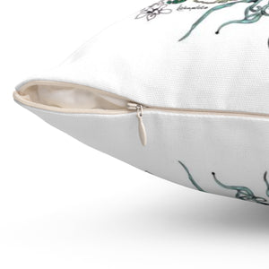 Side vie of printed throw pillow - Liz Kapiloto Art & Design