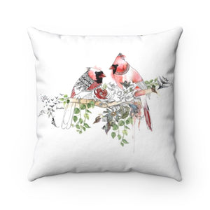 Cardinals Throw Pillow - Liz Kapiloto Art & Design