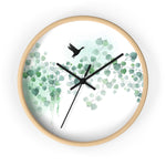 Turquoise Leaves Wall Clock - Liz Kapiloto Art & Design
