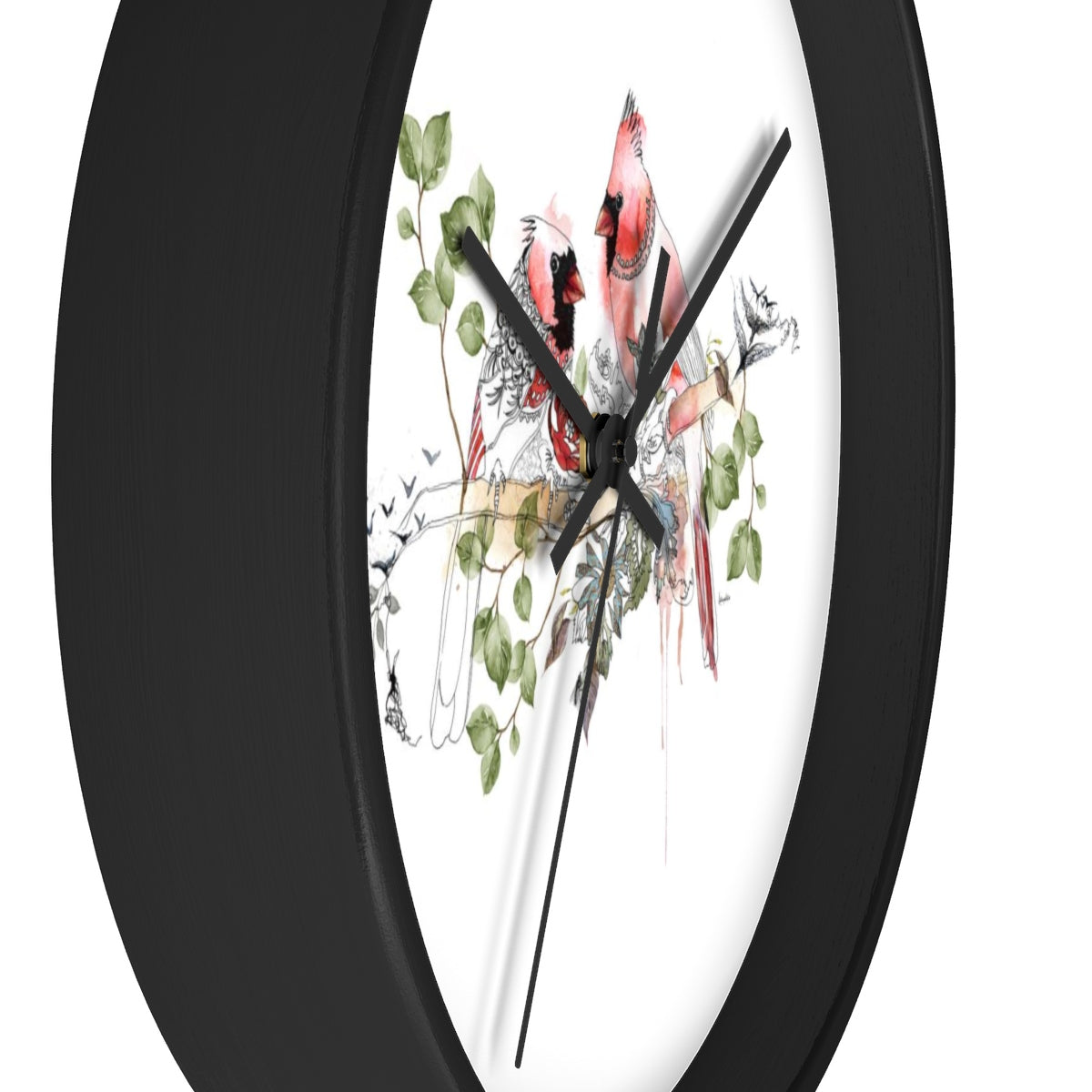 Cardinals Wall Clock - Liz Kapiloto Art & Design