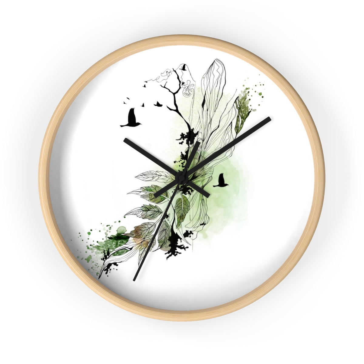 Abstract Leaf Wall Clock - Liz Kapiloto Art & Design