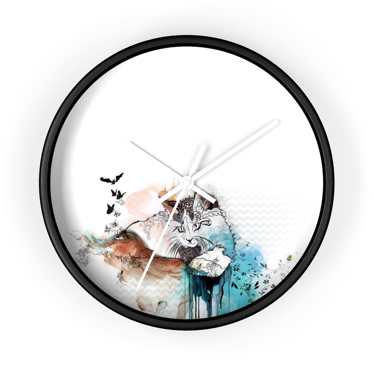 Cat Wall Clock - Liz Kapiloto Art & Design