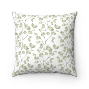 decorative throw pillow with leaf pattern - Liz Kapiloto Art & Design