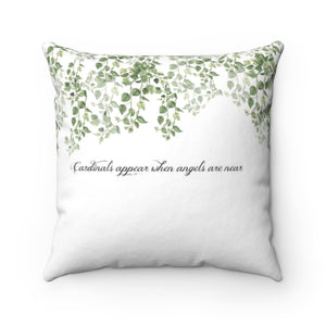 minimalist printed pillow with green leaves - Liz Kapiloto Art & Design