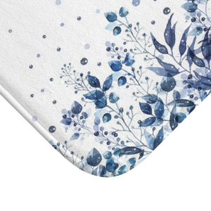 Blue Leaves Bath Mat - Liz Kapiloto Art & Design